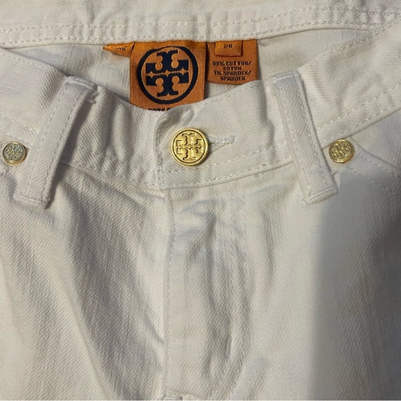 Tory Burch Women’s 28 Tory Classic White Denim Jeans EUC Style 50071253 - Picture 3 of 7